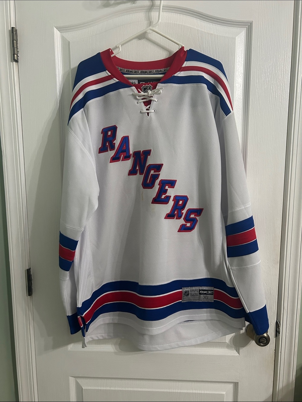 NHL New York Rangers White Jersey with Blue & Red Accents #17 Dubinsky